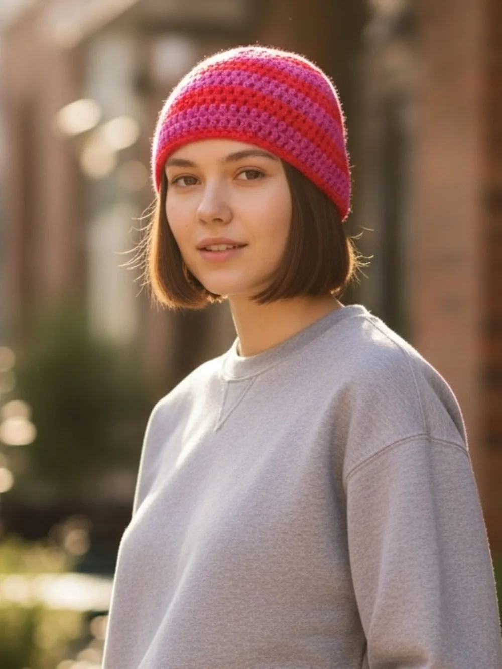 Colorful Scrap Beanies | Handmade Campus Collection Hats Set of 3 Hats